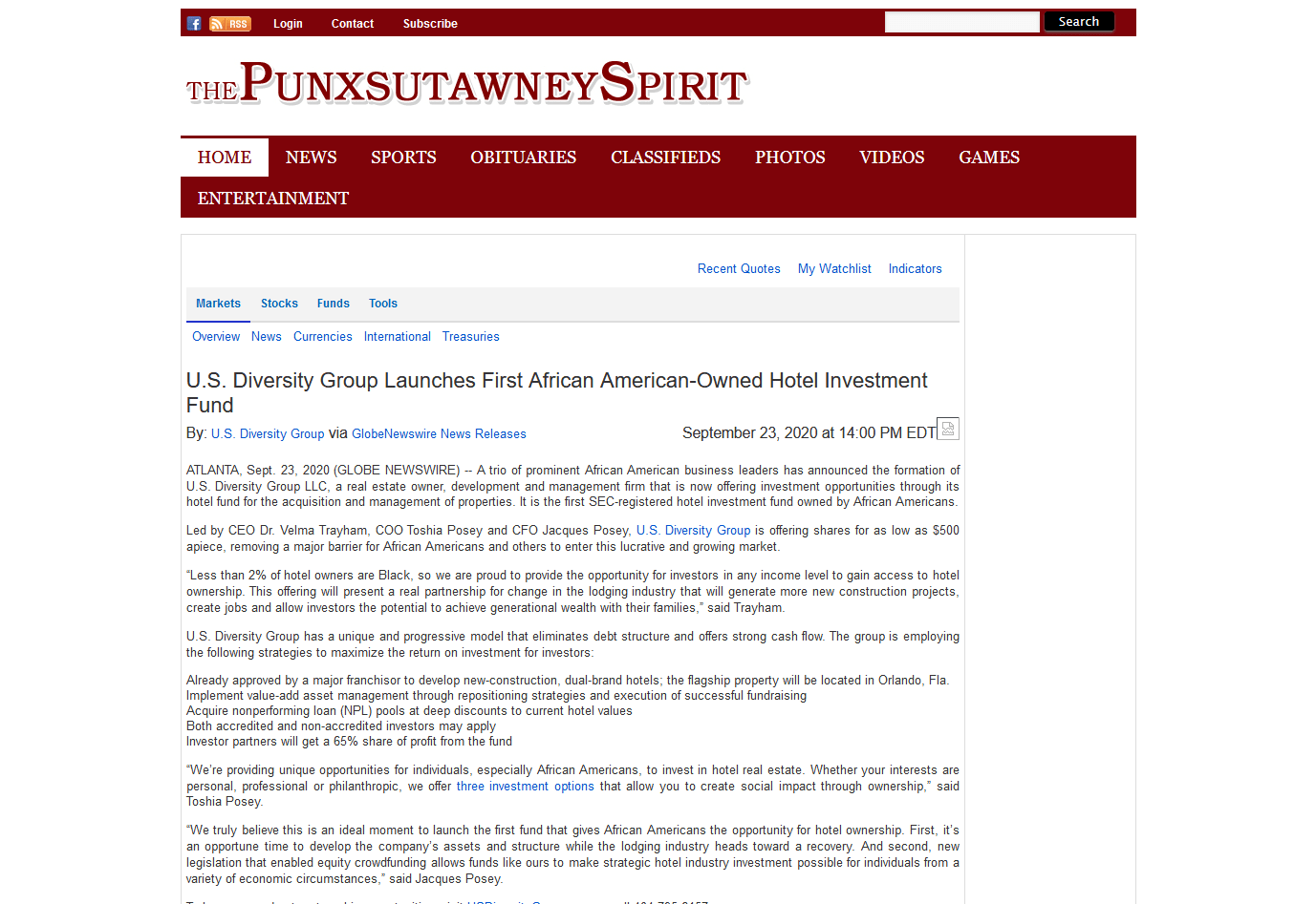 The Punxsutawney (PA) Spirit