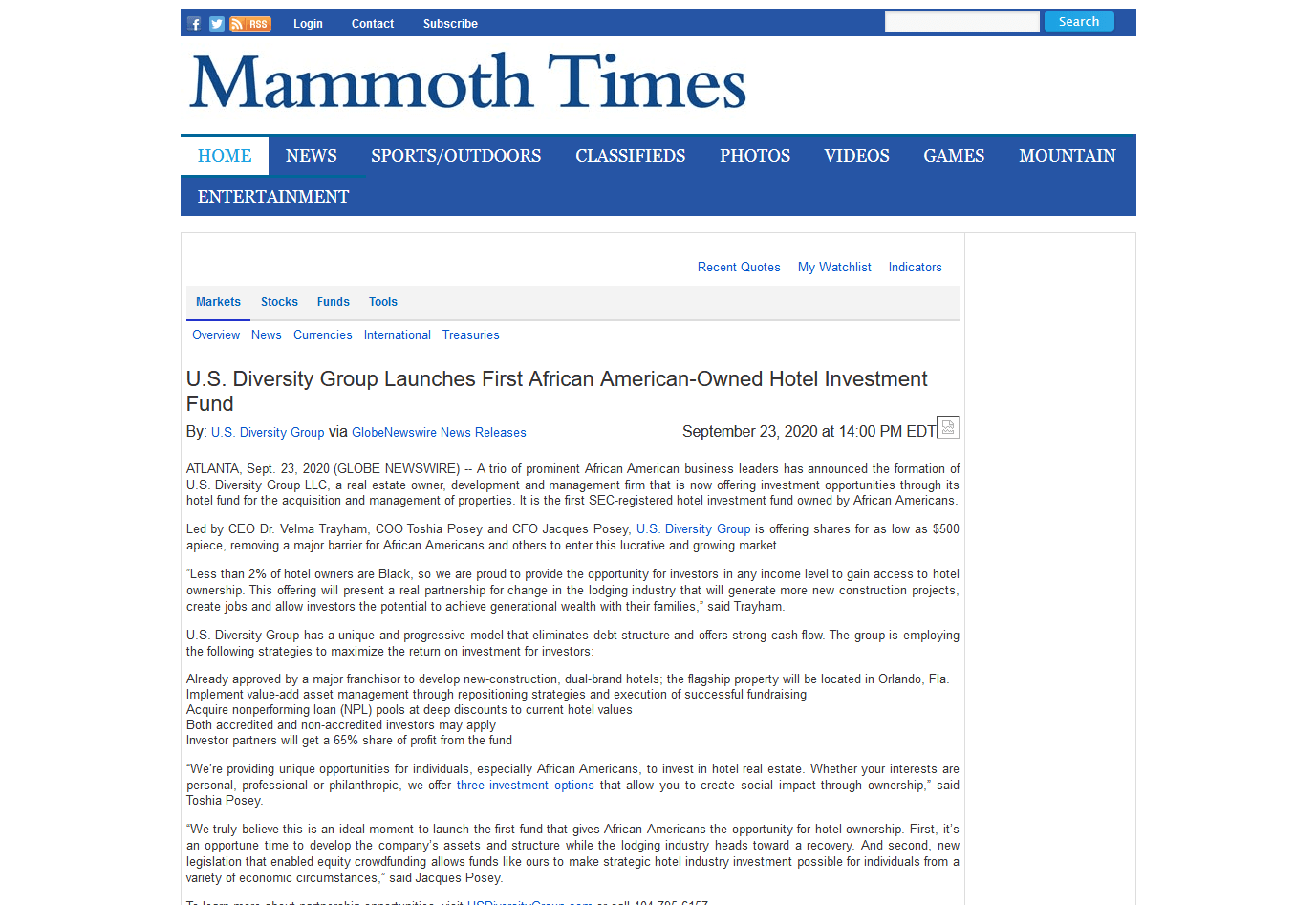 Mammoth (CA) Times